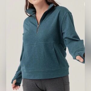 Pact The Studio Organic Cotton Quarter-Zip Sweatshirt